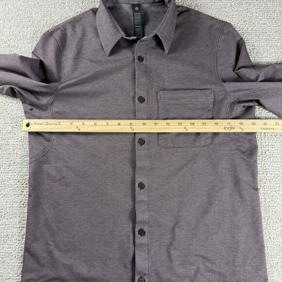 Lululemon Commission Brushed Woven Shirt Brown Men’s Size Small - Picture 5 of 8